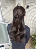 ハーフアップ 巻きおろし ハーフツイン 参列ヘア デートヘア