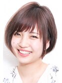 前下がりボブ・  内巻きワンカール・  ボブショート・暗髪