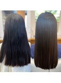 髪質改善ストレート×雨に負けないサラツヤロング
