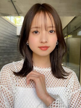 ガーデンヨコハマ(GARDEN YOKOHAMA) セミディミディアムレイヤーシアーカラーワンカールくびれヘア