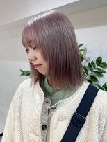 サンク 原宿 表参道(cinq) ダブルカラーハイトーンカラーピンクブラウンベージュカラー30代