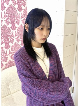 髪屋 紬 ネイビーブルー/ブルーカラー/ルーツカラー/ダブルカラー