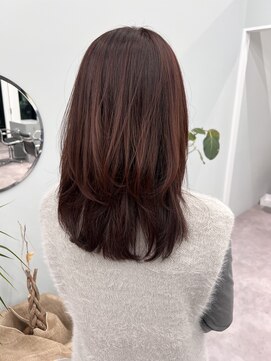 ミッシュバイアーバン(misch by urban.) ワインレッドカラー/ミディアムハイレイヤー