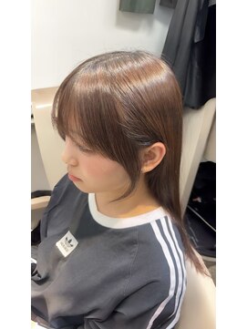 顔まわりカット/顔まわりレイヤー/髪質改善/ことりベージュ