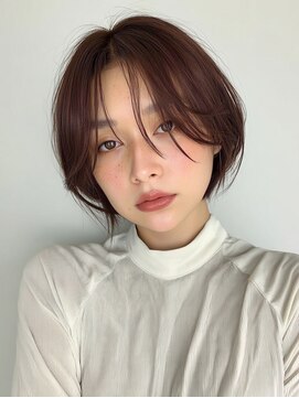 アンドレイ 表参道(andrey) 着物ヘア/ダークアッシュ/ミディアムレイヤーカット/表参道