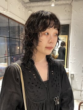 コフィー バイ メルト 吉祥寺(cofy by melt) 山本/ウルフパーマレイヤーカット顔周りカット吉祥寺パーマ20代