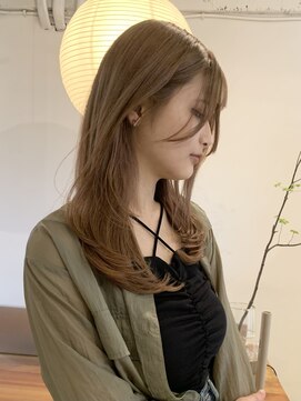 ライン(LINE) レイヤーカット/ミルクティーベージュ