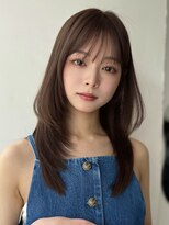 ハニーシブヤ(HONEY shibuya)&nbsp;レイヤーカット/イメチェン/グレージュ/脱白髪染め１
