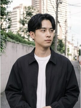 キビト(kibito) 新宿毛流れナチュラルセンターパートパーマ20代30代40代