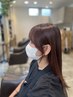 【朝の時短】顔周りポイントストレート+似合わせカット¥11550~