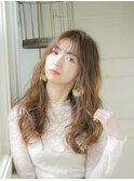 愛され透明感カラー×ゆる巻ロング♪