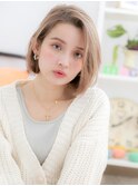 【macaron】かきあげ前髪×ボブヘアで大人っぽさ◎