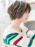 ★オリーブアッシュ抜け感ひし形クールショート20代30代40代★7