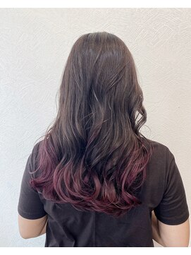 ベラ(Bella) 【Bella吉祥寺】かきあげヘア/ブリーチ無しカラー/ベリーピンク
