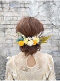 ［stylist 今井］ドライフラワー×フワッとシニヨン