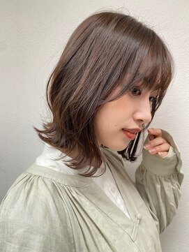 ゼンコー キチジョウジ シェール(ZENKO KICHIJOJI chere) ゆったり外ハネ 結べるボブ/ミルクティーアッシュ