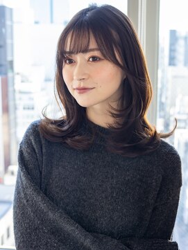 アフロート ギンザ(AFLOAT GINZA) 【白川】20代30代40代シースルーバングブルーサファイア23.2.17