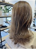 ブリーチなし!くすみハイトーン(^^)