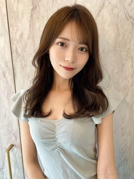 ルームバイシー 新宿(Loom. by Sea) 韓国風前髪/シルキーベージュ/グレージュカラー/斜めバング