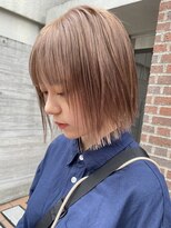 サンク 原宿 表参道(cinq)&nbsp;ミルクティーベージュハイトーンケアブリーチカラーダブルカラー