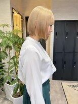 リンクバイビセ 髪質改善(link by vise)&nbsp;#ブロンド#ボブ#ミニボブ#ケアブリーチ#ベージュカラー