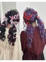 プティクローシェ バイ クオーレ(petite cloche by CUORE)&nbsp;【量産型】レースアップハートてんこもりツインテール