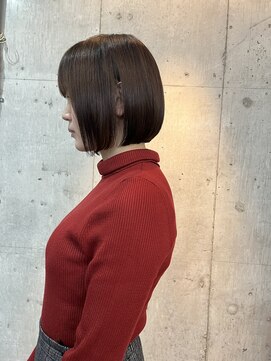 サクラ 岐阜(SAKURA) 首が綺麗に見えるボブ　ぷつっと　切りっぱなし髪質改善カラー