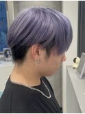 メンズブリーチカラーハイトーンパープルカラーネイビーシルバー