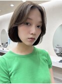 ダブルカラー外ハネボブインナーカラーハイライトケアブリーチ