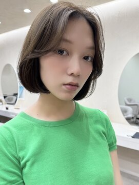 オズ 安積店(OZ) ダブルカラー外ハネボブインナーカラーハイライトケアブリーチ