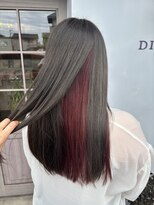 ディーヴァヘアーエズ(DIVA hair Eze)&nbsp;【yui】インナーカラー×レッド