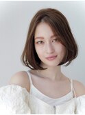 20代30代大人かわいい小顔くびれレイヤーカット韓国レイヤーボブ