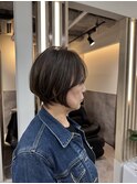 ショートボブ40代50代白髪ぼかし白髪染め博多