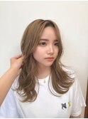 10代/20代/ミルクティーベージュ/ダブルカラー