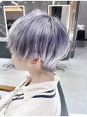 グレーシルバーマッシュウルフショート/ブリーチデザイン原宿