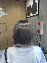 オーガニック ライフ 若葉 鶴ヶ島(organic+life)&nbsp;20代30代夏色レイヤーボブ◎透明感アッシュ×くびれ小顔