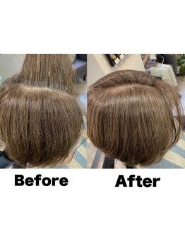 【染める】から【活かす】カラーへ。白髪だからこそ出せる透明感や色味を髪のダメージを抑えて叶えます。