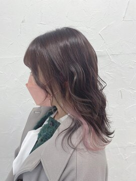 プライズ 表参道原宿店(prize) インナーカラーイヤリングカラーピンクカラー桜カラー