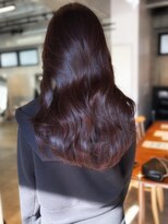 エインアンリー 明治神宮前(AIN.ANLY.)&nbsp;モーブブラウンボルドーカラー韓国ヘアレイヤーカットシャギー