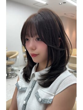 天神美容室 天神大名レイヤーカットミディアムレイヤーウルフレイヤー