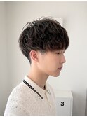 ツーブロックマッシュニュアンスパーマ【suiw】昭和町/天王寺