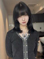 アイヴァン(AIVAN) ミディアムレイヤー ローレイヤー ブルーブラックii