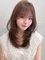 アグノス 青山(Agnos) :ダークパープルナチュラルミルクブラウンレイヤーカット