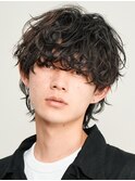  銀座シャドウパーマニュアンスパーマツーブロックメンズパーマ 