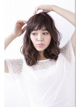 アントリール 代々木上原 ふわフわミディ×パープルベージュカラー