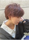 マニッシュショート×レッドブラウン【たまプラーザ】