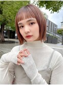 【Lond  Alexia】柴田知亜希/オン眉ボブ/ボブウルフ/ミルクティ