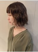 オン眉×ブランドボブパーマ