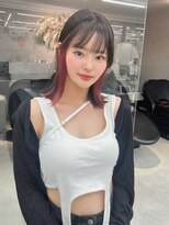 ロンド マーレ 天神大名店(Lond mare) ピンクブラウン/暖色カラー/カシスピンク/韓国ヘア/顔周りカット