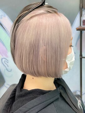 マックス フォー ヘアー(MAX FOR HAIR) 【デザインカラー】綺麗なラインのボブ×高めインナーカラー◎